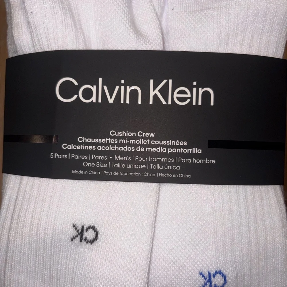 Calvin Klein Men’s Cushion Crew Socks 5 Pair Pack US 7–12 New in Package